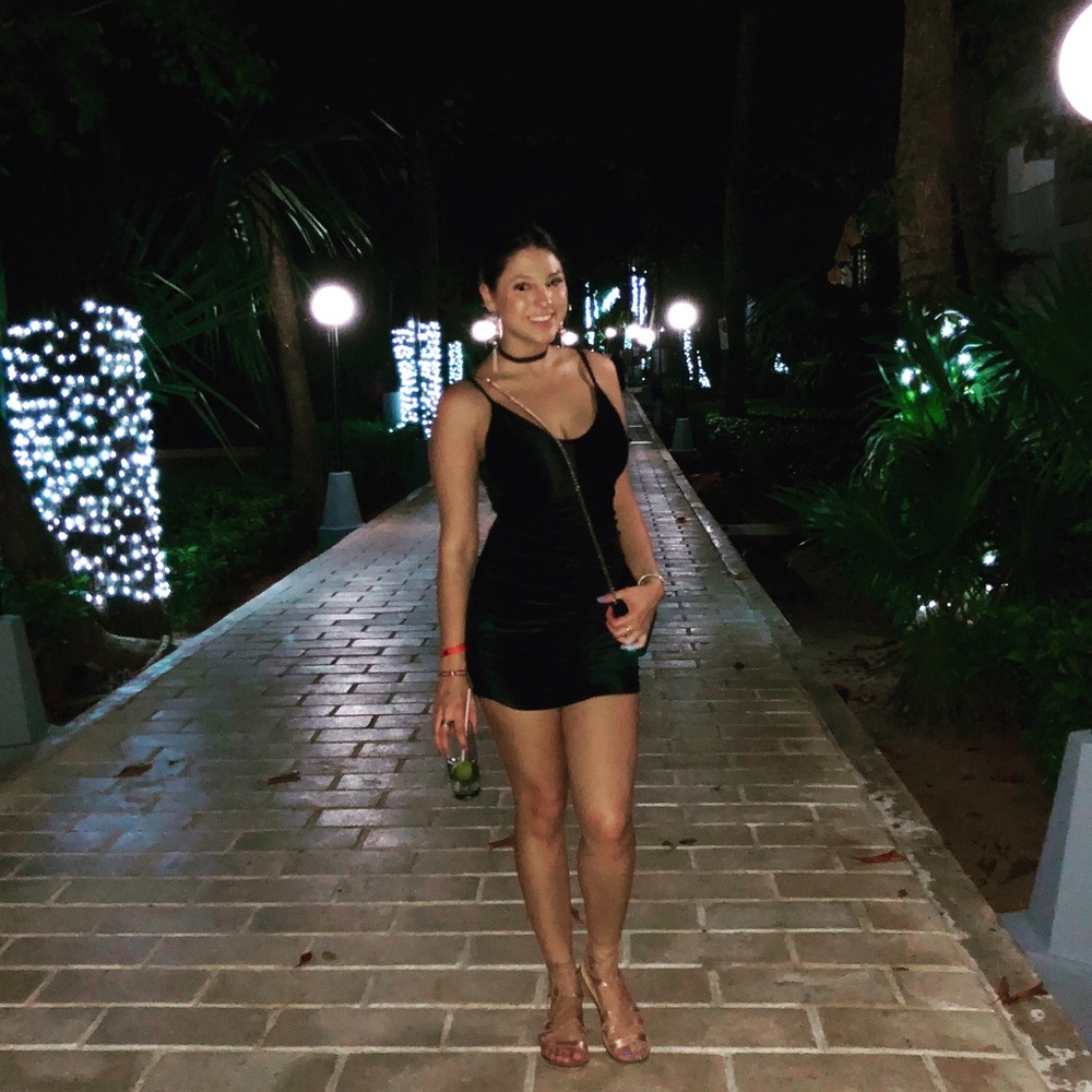 Strappy Velour LBD